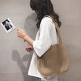 thumbnail image 5 of Bolso de hombro para mujer Bolso de crochet hecho a mano Bolso de hombro grande Bolso de lona Bolso de mano lindo Caqui, 5 of 5