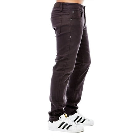 - Victoriouse Mens Skinny Fit Denim Pants Jeans Brand Basic Slim Cut DL-937- 28W x 30L-Charcoal