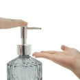 thumbnail image 3 of Unique Bargains 1 Pc Durable Round Bottom Bamboo Grain Soap Dispenser 13.53oz Gold Tone Silver Tone, 3 of 6