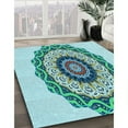 thumbnail image 2 of Ahgly Company Indoor Round Patterned Deep-Sea Green Area Rugs, 7' Round, 2 of 6
