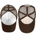 thumbnail image 6 of Falari 12 Pack Bulk Wholesale Mesh Trucker Hats 5 Panel Baseball Caps for Men and Women - Brown, 6 of 7