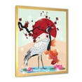 thumbnail image 2 of Designart 'Koi Fish With Crane Bird' Farmhouse Framed Art Print, 2 of 4