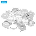 thumbnail image 3 of Uxcell Pendant Trays with Transparent Glass Cabochons, 20 Sets 30mm Round Bezel Trays Pendant Dome Tiles, Silver Gray, 3 of 6