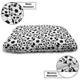 thumbnail image 3 of Soccer Pet Bed, Monochrome Design Pattern of Classical Football Balls Boys Cartoon Pattern, Chew Resistant Pad for Dogs and Cats Cushion with Removable Cover, 24" x 39", Black White, by Ambesonne, 3 of 4