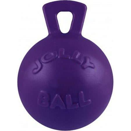 UPC: 0788169044553 | Jolly Pets Tug-N-Toss Ball Color: Purple  Size: 6  H x 4.5  W x 4.5  D