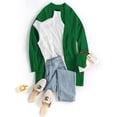 thumbnail image 5 of VERABENDI Women's Sweaters Long Sleeve Front Open Thick Chunky Cable Knit Loose Pocket Cardigan (S-XL), 5 of 9