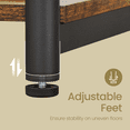 thumbnail image 5 of LEDREM Small End Table with 3-Tier Open Storage, Industrial Tall Nightstand for Living Room, Bedroom, Office, Rustic Brown and Classic Black, 5 of 5