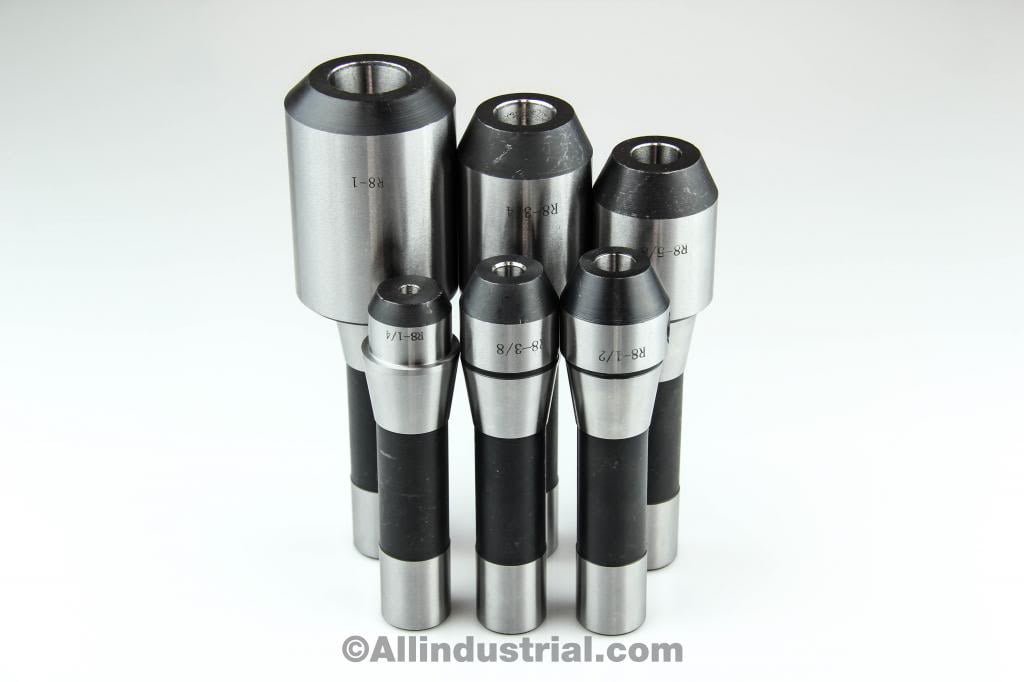 8 PC R8 END MILL HOLDER SET 3//16 1//4/" 5//16/" 3//8 1//2/" 5//8/" 3//4 1/" FOR BRIDGEPORT