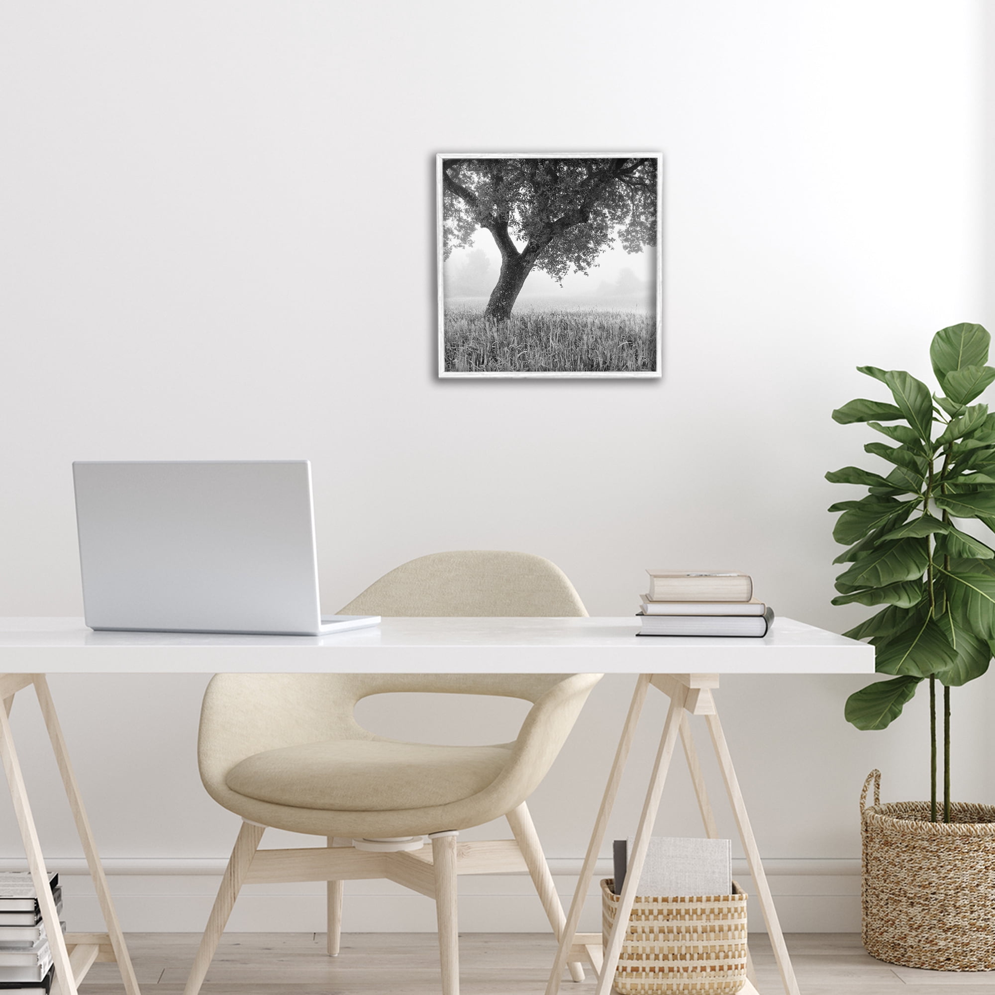 Stupell Industries Tuscan Morning Oak in Mist White Framed Giclee Art, design by Chip Forelli