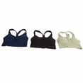 thumbnail image 3 of 3 uds sujetador de entrenamiento para mujer cuello en U que absorbe la humedad alto impacto transpirable elástico resistencia al impacto sujetador de Yoga Color mezclado M, 3 of 8