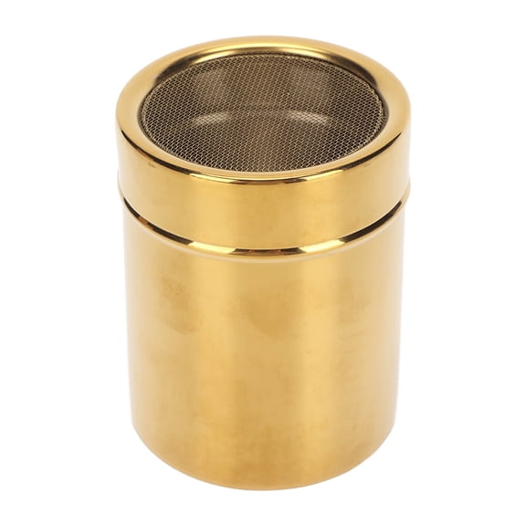 Powder Sugar Shaker, Stainless Steel Rust Resistance Fine Mesh Powder Shaker, Cinnamon Icing Sugar Powder Cocoa Flour Chocolate Coffee Sifter Sprinkler Dredgers for Coffee Cappuccino Latte