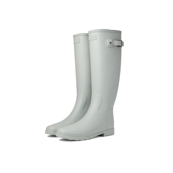 Hunter Women’s Original Refined Tall Rain Boots, Ice Grey, Waterproof Rubber Boots, Size 6 M