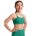 thumbnail image 1 of Top deportivo CRZ YOGA Butterluxe con espalda en Y y relleno, verde, talla M, 1 of 5