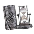 thumbnail image 1 of Portalápices decorativo de reloj de arena, reloj de arena giratorio vintage para estantería. Argén, 1 of 9