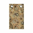 thumbnail image 1 of Brown Paisley Hanging Pocket Organizer, Oriental Continuous Antique Folk Print in Warm Tones, Printed Polyester Storage Bag with Pockets, 9" x 16", Camel Pale Orange, 1 of 2