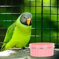 thumbnail image 2 of Comedero de acero inoxidable para loros, extraíble y colgante, para jaulas de pájaros, ideal para mascotas pequeñas, gatos, perros y pájaros, color rosa. Ideal para jaulas y cajones., 2 of 6