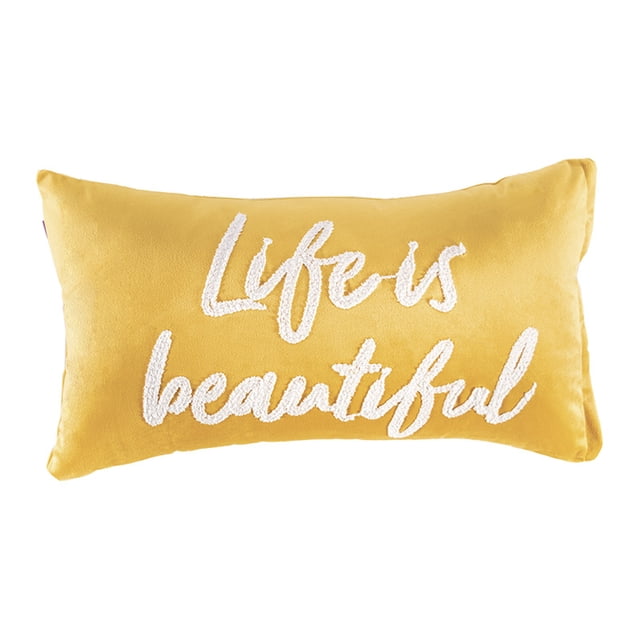FUNDA DE COJÍN AMARELO VIANNEY Amarelo;Rectangular;Funda de cojín