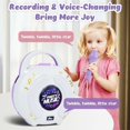 thumbnail image 3 of Karaoke Machine with 2 Wireless Microphones for Kids Ages 4-12, Portable Bluetooth Karaoke Machine with Magic Voice Changer and LED, 3 of 4