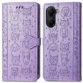 thumbnail image 4 of Étui à Rabat pour FOXDOCK Xiaomi Poco X7 Pro, Étui à Rabat en Cuir PU Gaufré Chat et Chien avec Fentes pour Cartes, Support, 4 of 6