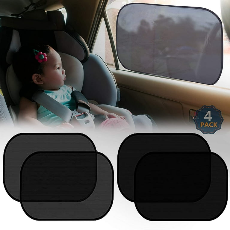 Baby Car Sun Shade - 20x12 (4 Pack), Complete Kids and Baby Sun  Protection from UV, Car Rear Side Window Shade for Baby Blocks Sun Glare,  Heat