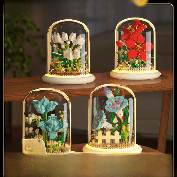 Bloques de construcción eternos compatibles, ramo de flores ensamblado, decoración de escritorio, juguete de girasol para niña, regalo para niña