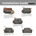 thumbnail image 7 of Easy-Going Loveseat Recliner Cover, Reversible Couch Cover for Double Recliner, Split Sofa Cover for Each Seat, Furniture Protector with Elastic Straps for Kids, Dogs, Pets(2 Seater, Gray/Light Gray), 7 of 7