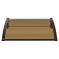 thumbnail image 4 of Door Awnings Exterior, Awning for Door Entrance, 31.5x47 Inches Awnings for Doors, Window Awning Canopy Exterior with Plastic Steel Bracket, UV, Rain, Snow Protection Door Awning -Brown, 4 of 8