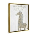 thumbnail image 3 of Stupell Industries With You Always Fun Giraffe Graphic Art Metallic Gold Floating Framed Canvas Print Wall Art, Design by Kim Allen, 3 of 9