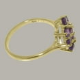 thumbnail image 4 of LBG British Made 18k Yellow Gold Natural Amethyst Womens Statement Ring - 33 size options - Size 5, 4 of 6