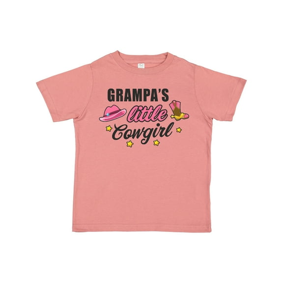 Inktastic Grampas Little Cowgirl with Cowgirl Hat and Boots Girls Toddler T-Shirt