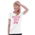 thumbnail image 3 of Breast Cancer Survivor Positive Vibes Womens Slim Fit Graphic Tee Brisco Brands L, 3 of 5