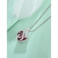 thumbnail image 5 of VESITIM Infinite Heart Pendant Sterling Silver Butterfly Necklace for Women Jewelry Gift with Birthstone January Created Garnet, 5 of 6