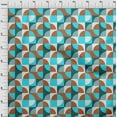 thumbnail image 4 of oneOone Polyester Spandex Turquoise Blue Fabric Geometric Fabric For Sewing Printed Craft Fabric By The Yard 56 Inch Wide, 4 of 4