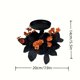 thumbnail image 2 of Candelabro de Halloween negro Yuanzi con flores naranjas y hojas oscuras - Decoración de mesa navideña otoñal - Centro de mesa DIY con un ambiente misterioso - Material duradero - Fácil de limpiar, 2 of 2