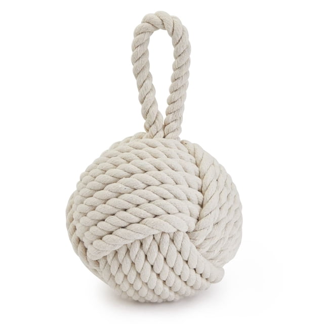 Okuna Outpost Tope Decorativo para Puerta con Peso, Cuerda de Nudo náutico (6 x 12.5 Pulgadas, 1.6 kg)