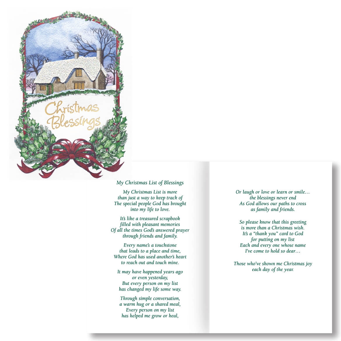 Christmas Blessings Card Set of 20