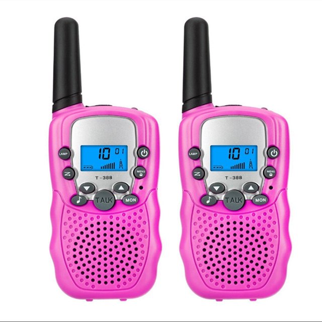 Walkie Talkies de 2 piezas para niños, Radio electrónica portátil de 0,5 W, interfono de voz con pantalla LCD para exteriores, juguete para regalo de cumpleaños