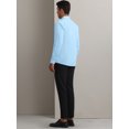 thumbnail image 3 of Unique Bargains Men's Long Sleeve Regular Fit Business Button Down Formal Shirt XL Blue, 3 of 6
