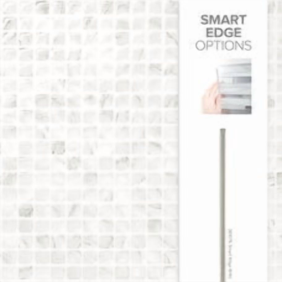 Smart Tiles Peel and Stick Backsplash, 5 Adhesive Tiles, Blok Grey/White, 22.56"x11.58"