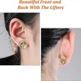 thumbnail image 4 of 4/ 6 Pairs Earring Lifters Hypoallergenic Earring Backs For Droopy Ears, Earring Backs, Plated Secure Earring Backs Lifters----6 Pairs rose shape--Pro 6 Pairs rose shape, 4 of 5