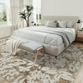 thumbnail image 2 of Washable 8x10 Area Rugs for Living Room Non-Slip Soft Modern Botanical Floral Rugs Accent Floor Carpet for Bedroom Dining Room Brown, 2 of 6