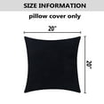thumbnail image 6 of IMMEKEY Pillow Cover Set of 2 Plush Striped Corduroy Velvet Throw Pillows , 20x20 inch, Black, 6 of 7