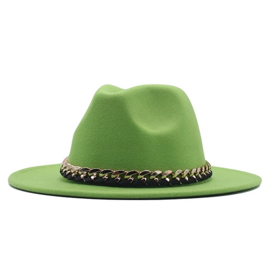 UJNDER Fashionable Fedora Sun Hats for Men and Women Stylish Wide Brim Dress Hat and Baseball Cap Army Green