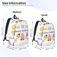 thumbnail image 2 of Disketp Watercolor Gnome Garden print Canvas Backpack Lightweight Travel Daypack Student Rucksack Laptop Backpack-Small, 2 of 5