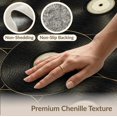 thumbnail image 6 of ODIKA 3'x5' Washable Throw Rug Vintage Lp Album Inspired Floor Covering With Metallic Accents for Entryway, Kitchen, Mudroom, Stain Resistant, Low Profile, Non-Slip, 6 of 7
