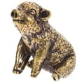 thumbnail image 5 of Estatuilla pequeña de latón con forma de cerdo, estatua de decoración del hogar, escultura de cerdo en miniatura, 5 of 5