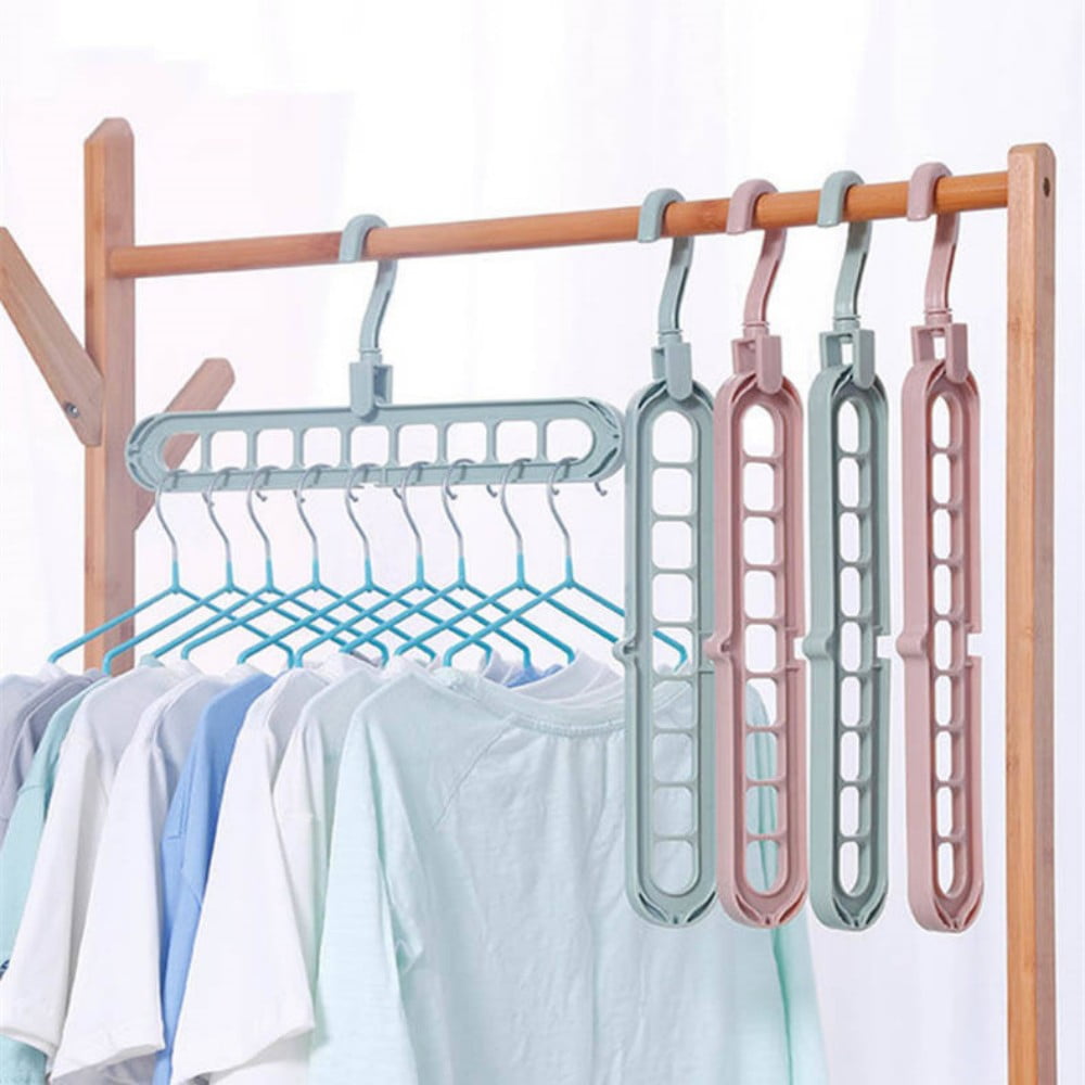 The distinctive clothes hanger with 8 foldable hangers organizes and  utilizes the largest possible space, blue - DVINA online shopping for  household utensils home decor flowers