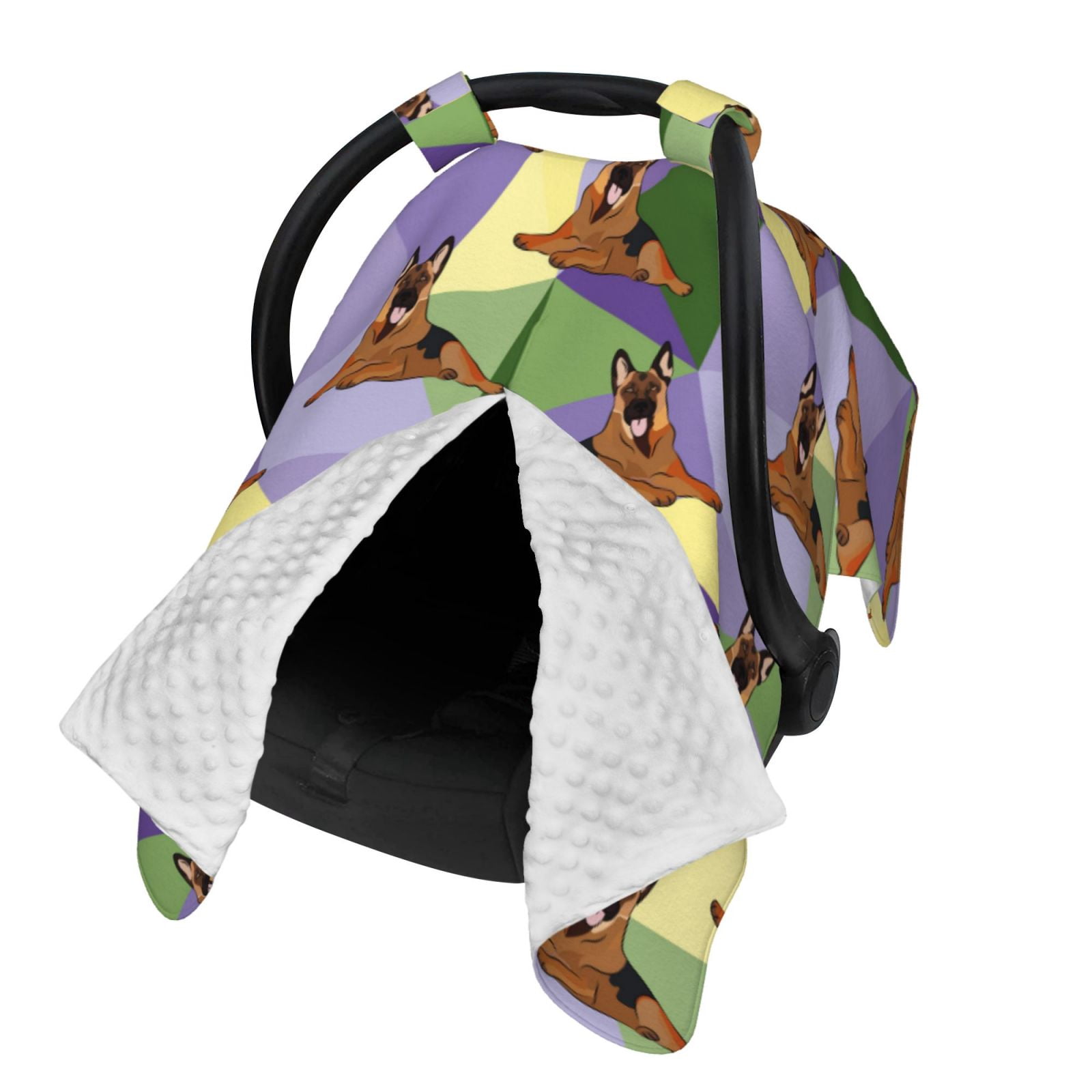 Naloa German Shepherd Dog Baby Car Seat Cover, Breathable Baby Carrier Cover, Multiuse Baby Carrier Cover & Nursing Breastfeeding Cover