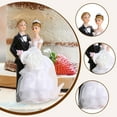 thumbnail image 6 of balikha Wedding Cake Toppers Bride and Groom Cake Decor Sculpture with White Mesh Veils Romantic Couple Statue for Desk Wedding Party Style A, 6 of 9