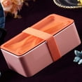 thumbnail image 2 of Fiambrera rectangular portátil partición sellada conveniente almuerzo Bento caja para trabajadores estudiantes trabajadores de oficina rosa 1100ML, 2 of 5